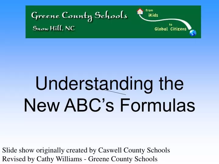 understanding the new abc s formulas