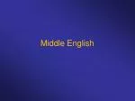 Middle English - slide 1