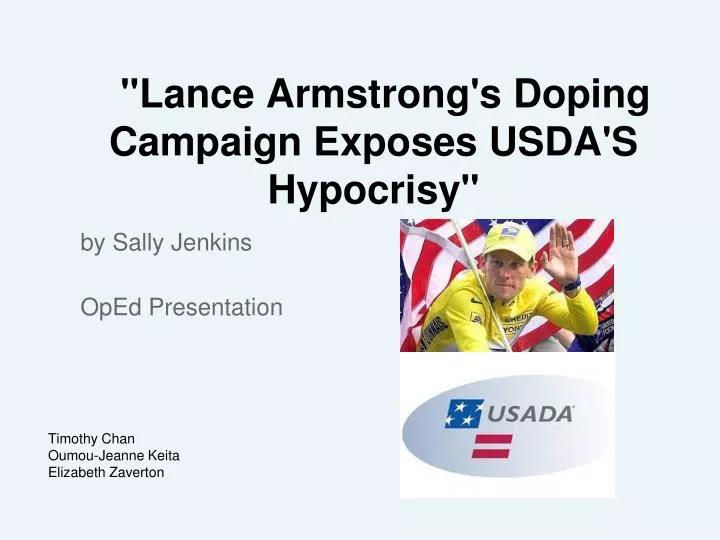 lance armstrong s doping campaign exposes usda s hypocrisy