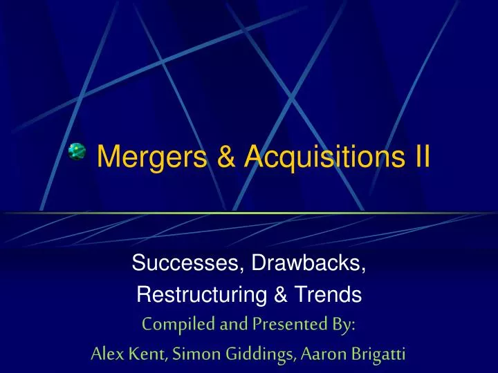 mergers acquisitions ii