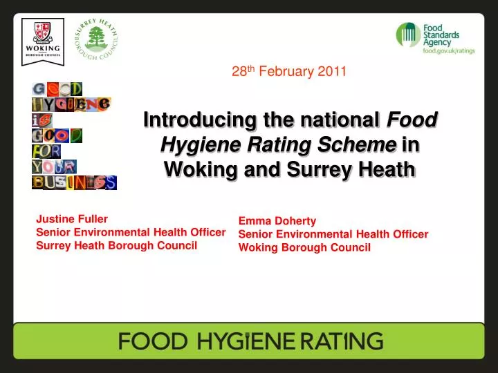 introducing the national food hygiene rating scheme in woking and surrey heath