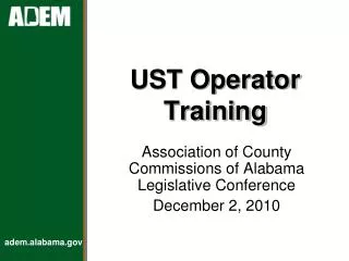 UST Operator Training