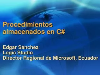 procedimientos almacenados en c
