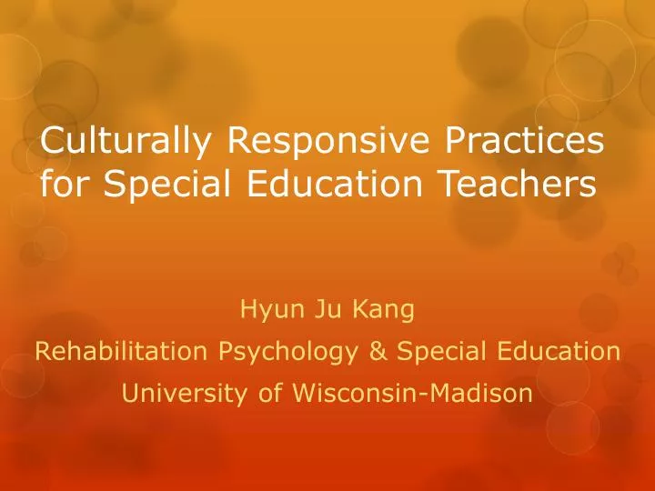 culturally responsive practices for special education teachers
