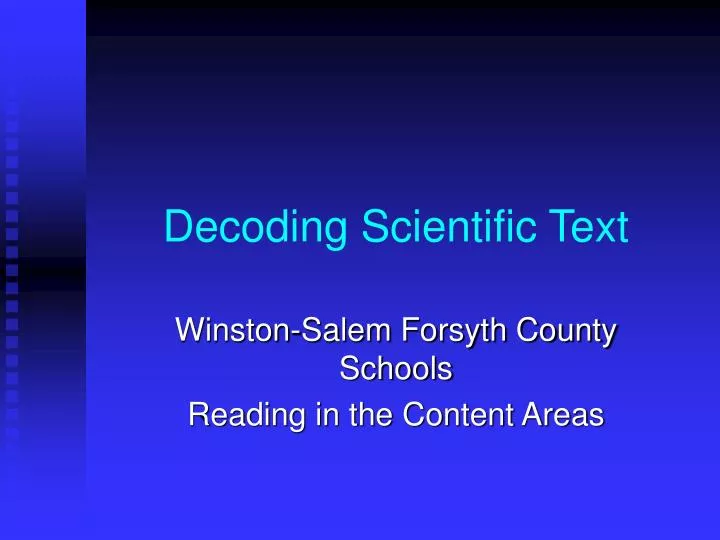 decoding scientific text