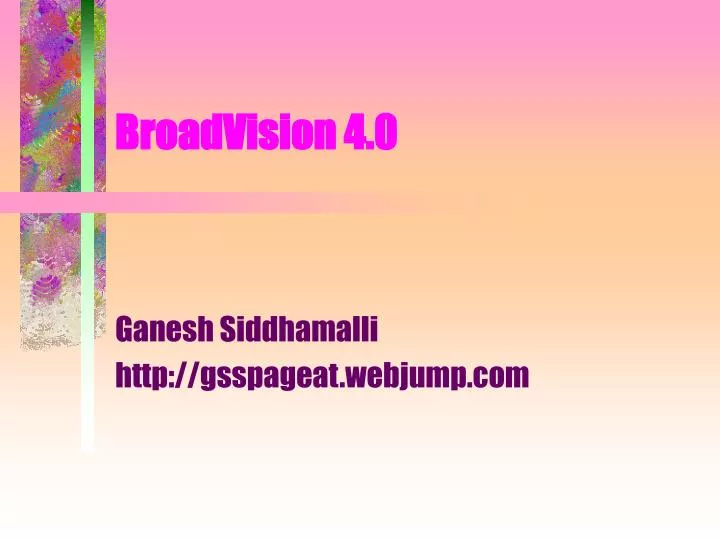 broadvision 4 0