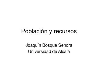 poblaci n y recursos