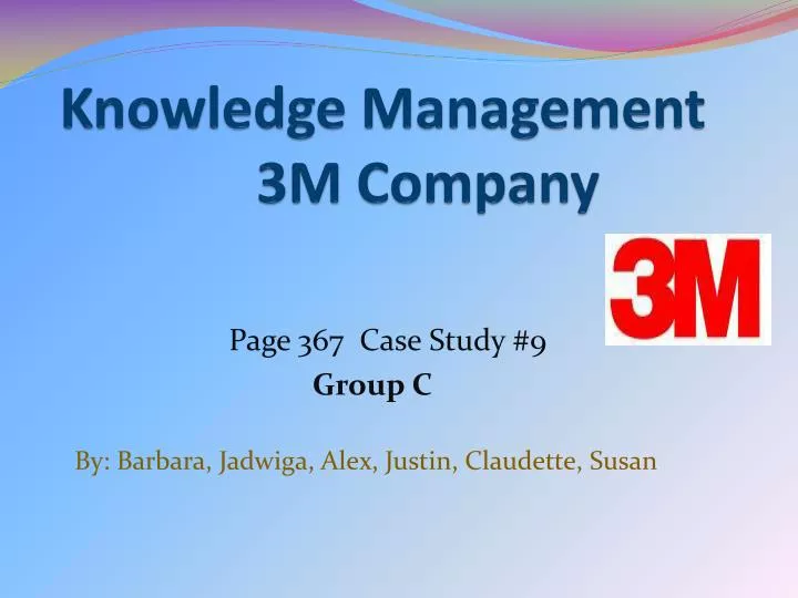 knowledge management 3m company