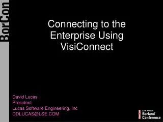 Connecting to the Enterprise Using VisiConnect