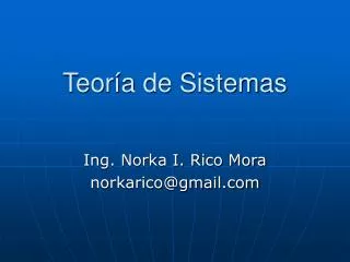 teor a de sistemas