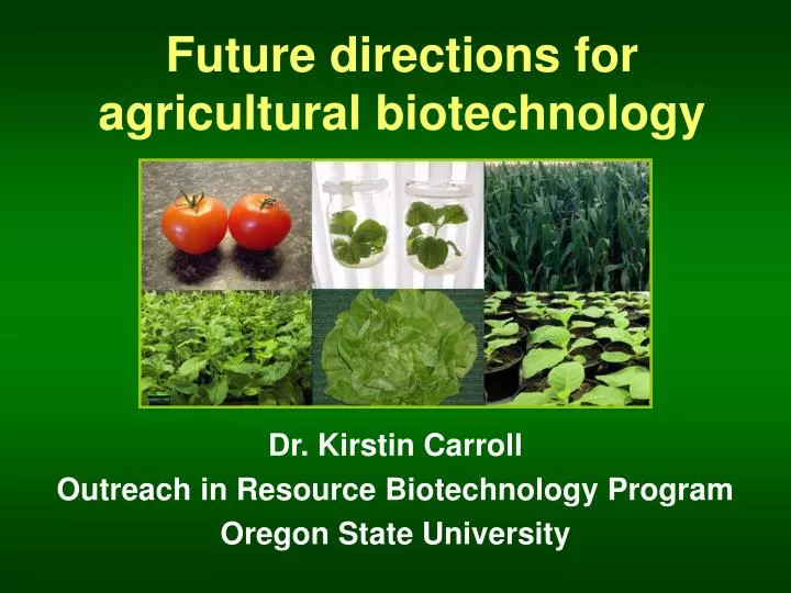 future directions for agricultural biotechnology