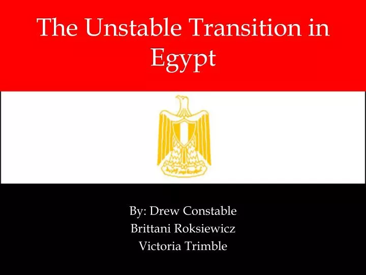the unstable transition in egypt