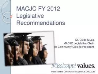 MACJC FY 2012 Legislative Recommendations