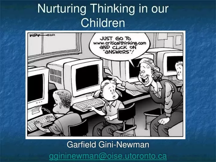 nurturing thinking in our children