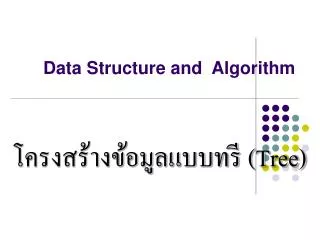 data structure and algorithm