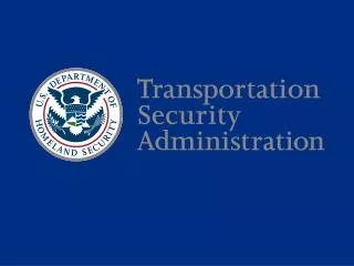 Jerry G. Henderson, Federal Security Director Office of Security Operations Security Screening No Fly / Slectee List Off