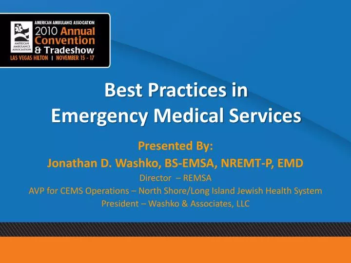best practices in emergency medical services