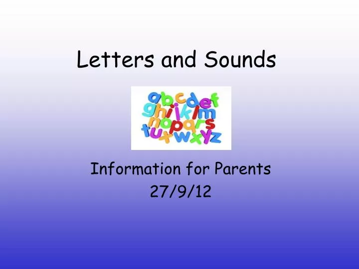 information for parents 27 9 12