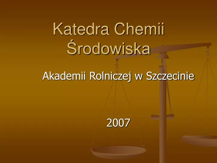 katedra chemii rodowiska