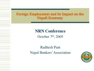 Foreign Employment and its Impact on the Nepali Economy