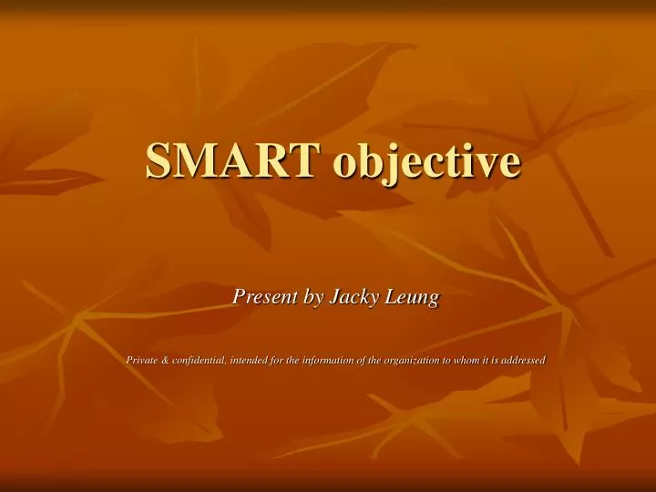 smart objective