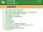 5-1 Yes/no questions and short answers 5-2 Yes/no and information questions 5-3 Where , why , when , what ti - slide 1
