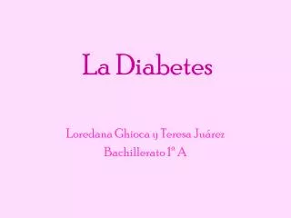 la diabetes