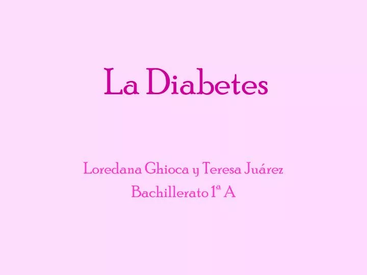 la diabetes