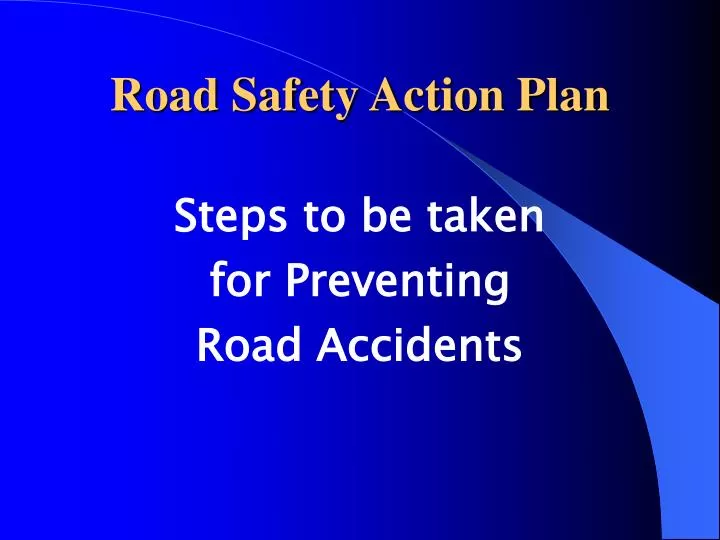 road safety action plan