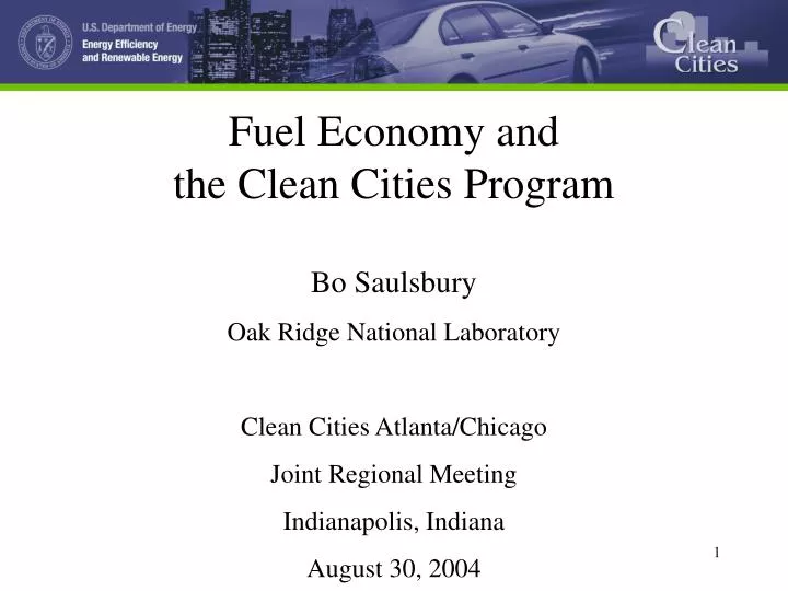 fuel economy and the clean cities program