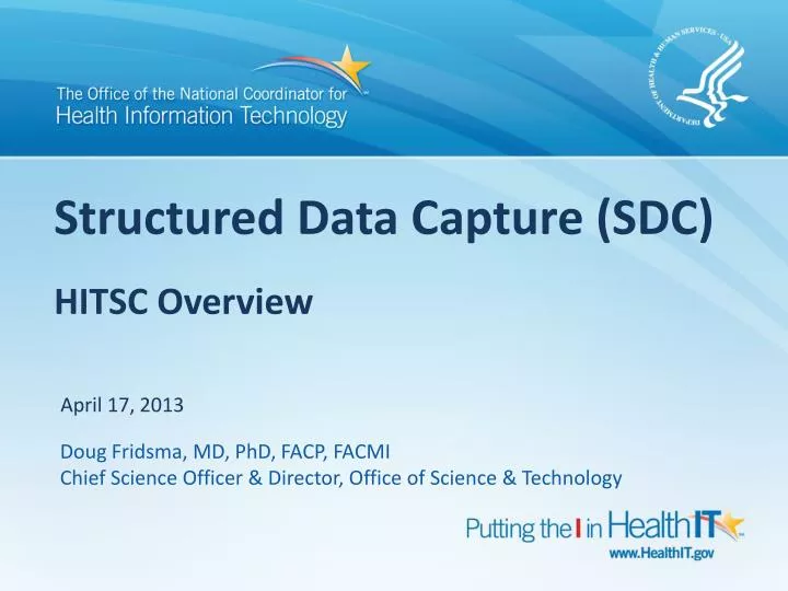 structured data capture sdc hitsc overview