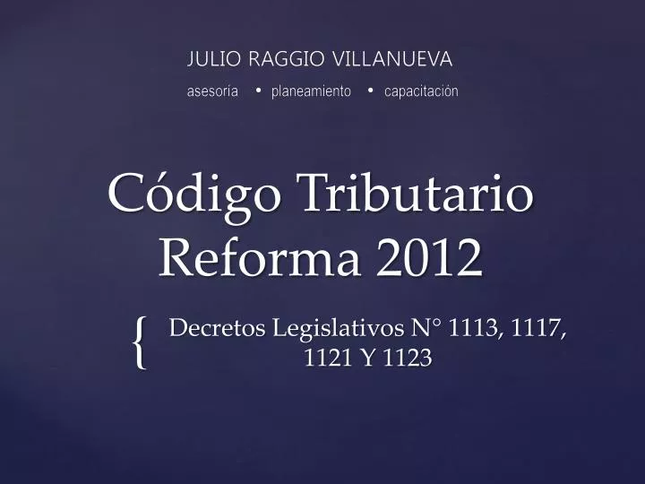 c digo tributario reforma 2012