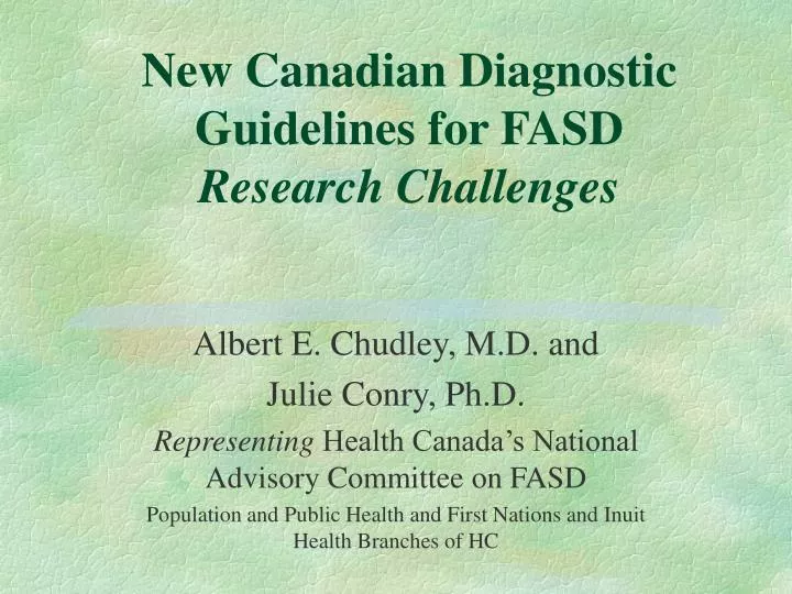 new canadian diagnostic guidelines for fasd research challenges