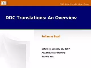 ddc translations an overview