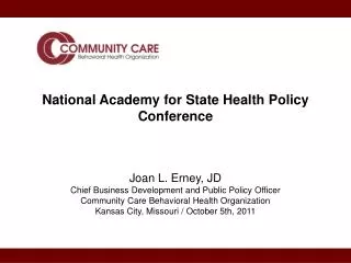 National Academy for State Health Policy Conference
