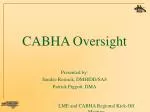 CABHA Oversight - slide 1