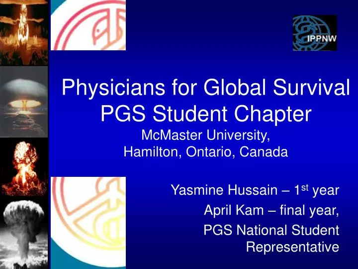 physicians for global survival pgs student chapter mcmaster university hamilton ontario canada