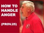 HOW TO HANDLE ANGER - slide 1