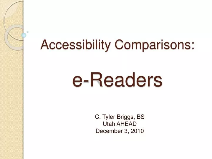 accessibility comparisons e readers