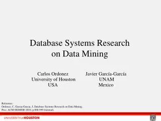 Database Systems Research on Data Mining