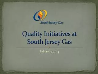 Quality Initiatives at South Jersey Gas