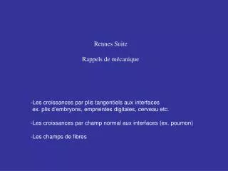 rennes suite rappels de m canique