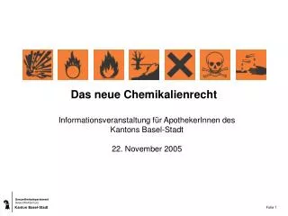 Das neue Chemikalienrecht