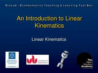 An Introduction to Linear Kinematics