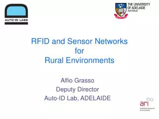 RFID and Sensor Networks for Rural Environments