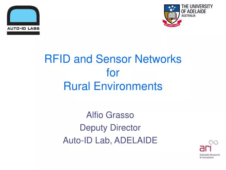 rfid and sensor networks for rural environments