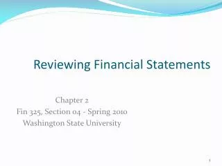 reviewing financial statements
