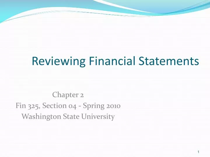 reviewing financial statements