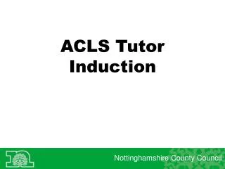 ACLS Tutor Induction