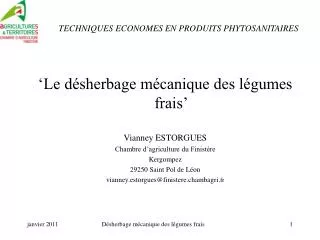 techniques economes en produits phytosanitaires